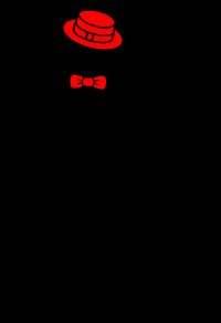 Naked web components logo which is a cartoon skeleton, with added hat and bow tie.